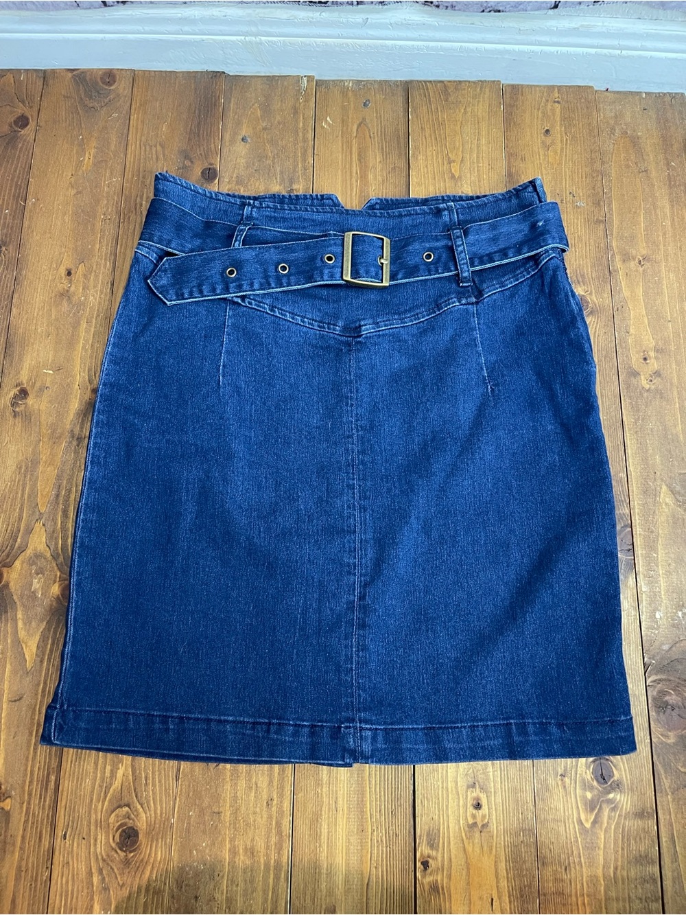 Free people size 8 Livin it up denim pencil skirt dark wash high rise